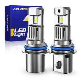AUTOONE 9007/HB5 LED Bulb Hi Lo 50000LM for Automotive Halogen 9007 Light, 1:1 Size 99% Compatibility, Plug-N-Play, 70,000+H Longer Lifespan