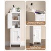 Akxomel Small Bathroom Cabinet with 2 Doors, Narrow Toilet Paper