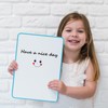 DOEWORKS Magnetic Whiteboard 30 x 21cm, Mini Double Sided White