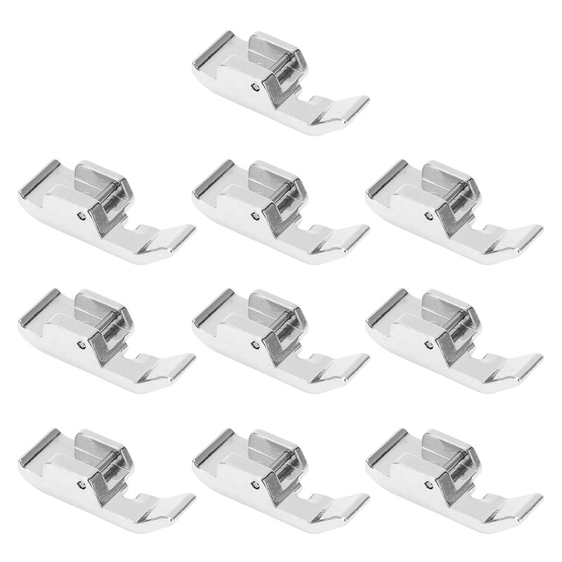 10Pcs Zipper Foot Stainless Steel Multifunctional Strong Practical Sewing Machine
