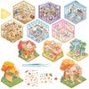 10-Pack 3D House Stickers | Isometric Sticker Therapy for Adults