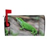 Green Lizard Print Magnetic Mailbox Cover,Mailbox Decorations for Outside,Christmas Mailbox