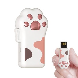 Bilious USB Flash Memory, Cute Cat Paw Flash Memory, Small, Large Capacity, 64 GB, Slide Type, Cute, USB 2.0, Colorful, Shockproof, Waterproof, Dustproof (128GB, Pink)