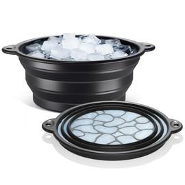 Face Ice Bath Bowl - Silicone Foldable Facial Ice Therapy Basin with Built-in Ice Tray, Cold Plunge Bowl for Skin Tightening, Puffiness Relief & Glowing Skin, Idea for Home & Travel