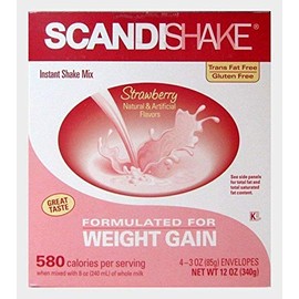 Pack of 3 EACH SCANDISHAKE STRAWBERRY 85GM 4EA PT#589 by AXCAN SCANDIPHARM INC.