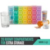 Weekly Pill Organizer - 4 Compartment Am/pm Pill Box, 7