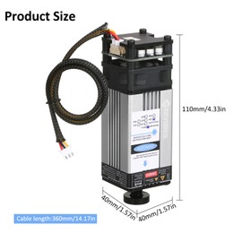 Geevorks 20W Laser Module 450nm Engraving Laser Head Adjustable Focal Length High Precision Engraving Plastic Leather Wood Acrylic for Laser Engraving Machine CNC Router Cutting Machine