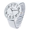 White Super Large Face Stretch Band Easy to Read Watch