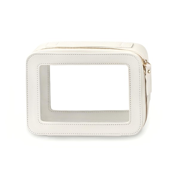 Transparent Waterproof PU Leather Cosmetic Bag for Cosmetics and Accessories