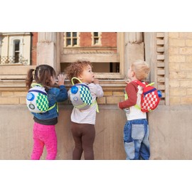 LittleLife Emergency Services Toddler Backpack with Safety Rein, White, Grey and Blue