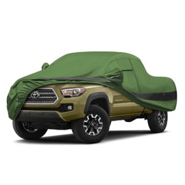 Jurmon Heavy Duty Outdoor Car Cover Compatible with 2016-2026 Toyota Tacoma,Waterproof All Weather for Automobiles, Outdoor Full Cover Rain Sun UV Protection with Zipper Cotton