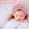 Lnngub 2 Packs Long Hair Bonnet for Sleeping, Silk Bonnet