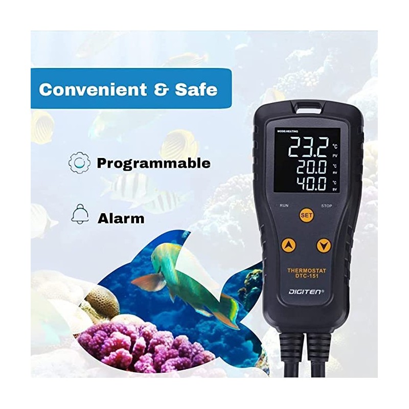 Digital Temperature Controller for Greenhouse, Aquarium, Incubator, Terrarium, Thermostat Sockets