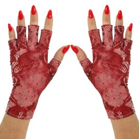 ManiGlovz Gel Nail Manicure Anti-UV and Sunblock Protection Shield Gloves to use with UV and LED Dry Lamps (Red District)