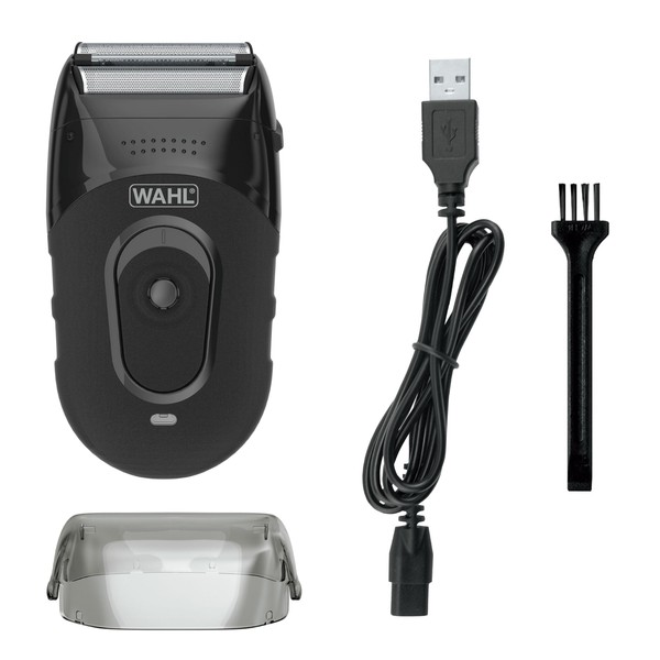 Wahl Compact Rechargeable Lithium Ion Shaver Kit with Hygienic Rinseable