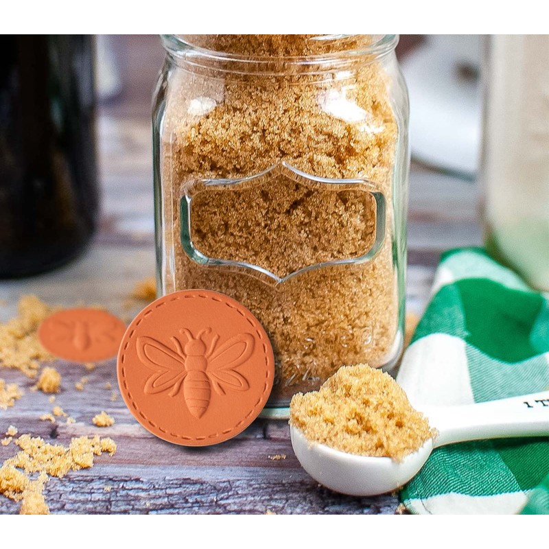 dgudgu Brown Sugar Keeper Bee 4 Terra Cotta Brown Sugar