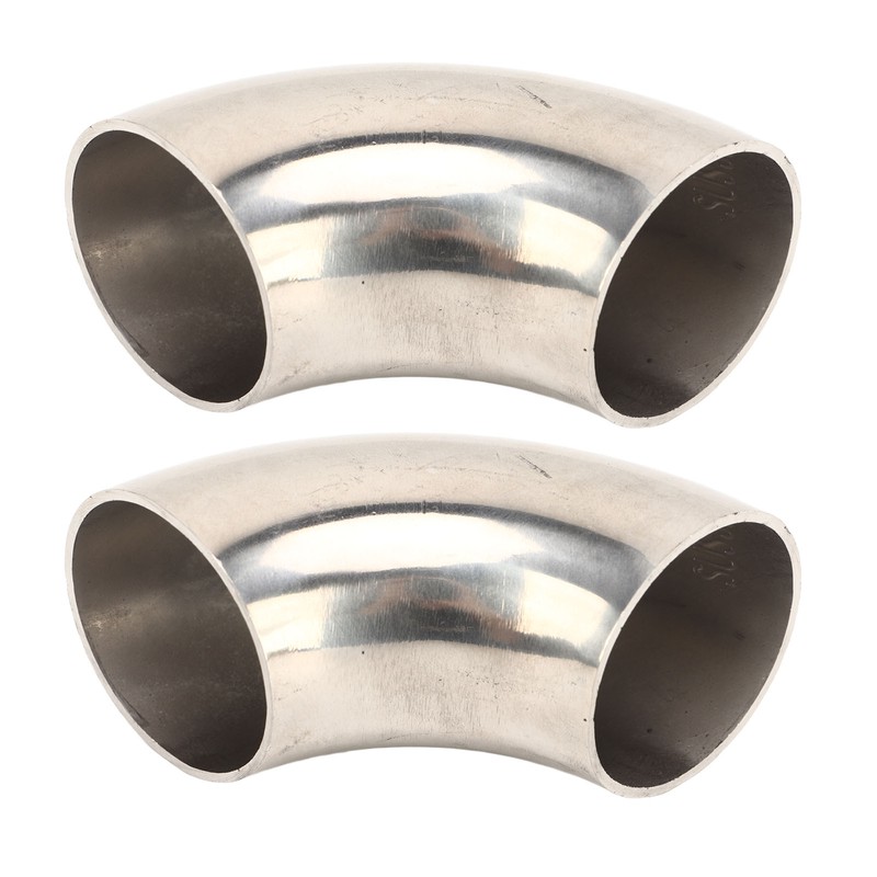 2PCs 90 Degree Elbow Wastegate Dump Valve Pipe 1.5in Stainless