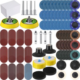 Dimsile 540 Pack 2 Inch Sanding Discs Pad Variety Kit Discs Set for Drill Grinder Rotary Tools Die Grinder Accessories with 1/8"&1/4" Shank Backer Plate Sanding Pads Includes 36-3000 Grit