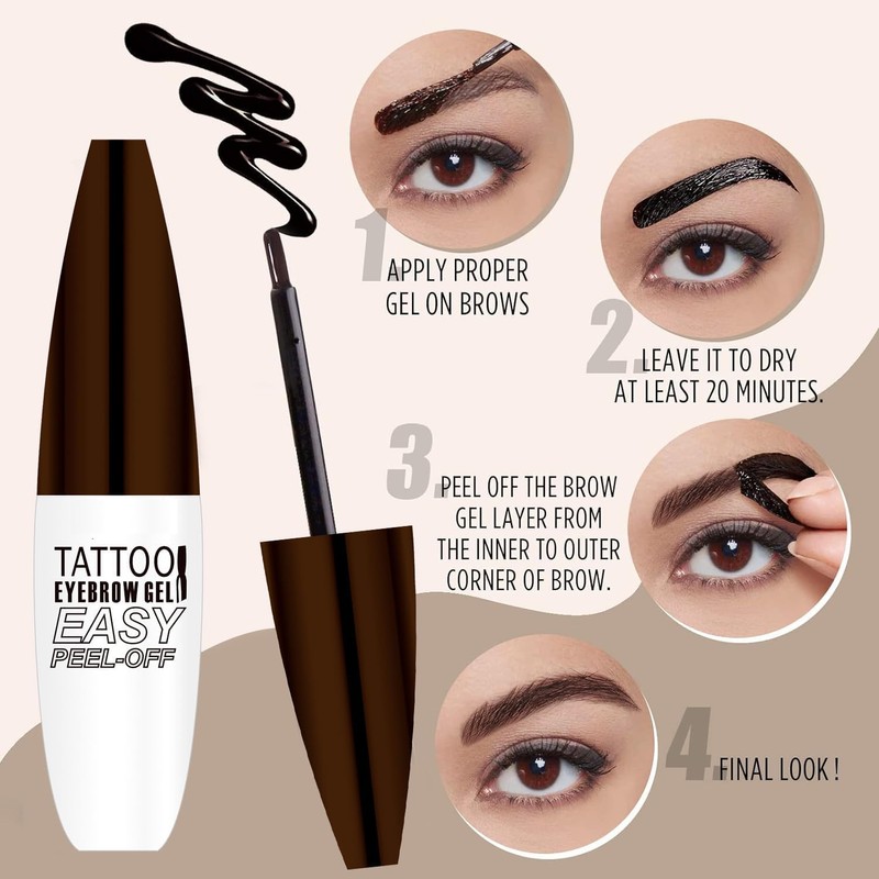 Tinte Cejas Pele El Peel Off Eyebrow Gel, Tatuaje Cejas