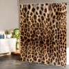 Brown Leopard Shower Curtain Cheetah Animal Print Blackout Polyester Machine