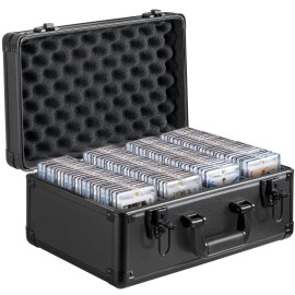 108 PSA Graded Card Storage Box with Key Lock 4 Slots Sports Card Holder Foam Dividers CD Bags & CasesDefault: Default