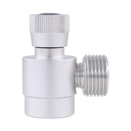 Pinafresa CO2 Bottle Refill Adapter, Self-Made Gas Bottle Regulator M10X1 to W21.8-14 Adapter for CO2, Mixed Gas, Easy Installation, Easy to Use, Silver