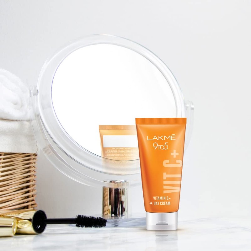 Lakme Vitamin C Day Cream+Night Cream+Serum combo - Brightening, Non-Greasy,