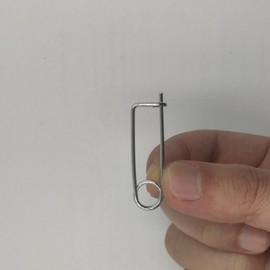 Large Stainless Steel Spring Wire Safety Lock Pins，Coiled Tension Safety PinSteel Brooch Shape Cotter Safety Pins for Farm Lawn Garden Hitch - Quick Lock Fastener (1.5x27x10mm(20pcs))