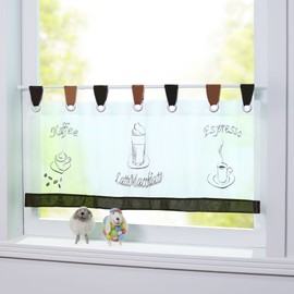 Joyswahl Sophie Net Curtain Voile Bistro Curtain Embroidered Curtain Pack of 1