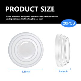 Anyhut 20 PCS Car Door Shock Absorber, Triple Cushioning & Noise Reduction Car Door Bumper Protector, Protect Doors & Reduce Noise, Universal Anti-Slam Buffer for Most Vehicles (Fluorescence White)