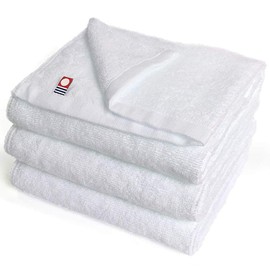 Imabari Towels, Commercial Use, Face Towels, Set of 3, M Color, 13.4 x 33.9 inches (34 x 86 cm), For Beauty Salons, 100 Colors, Lightweight Thin (No.04, White) mc-ft3