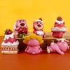 6pcs Cute Car Ornament Strawberry Bear Shape Multi Purpose Car
