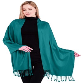 Jade Green Solid Colour Design Shawl Scarf Wrap Stole Pashmina CJ Apparel NEW, One Size