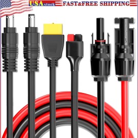 Peakelect 4IN1 Solar Connector Splitter Cable 45A Connector XT60 DC 8mm 5.5mm Adapter