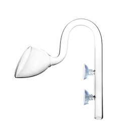 JARDLI Glass Lily Pipe Outlet for Aquarium Plants Tan (20 mm for 19/25 mm Hoses)