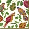 TWO Individual Napkins Birds Pears Ivory Cocktail for Decoupage (121