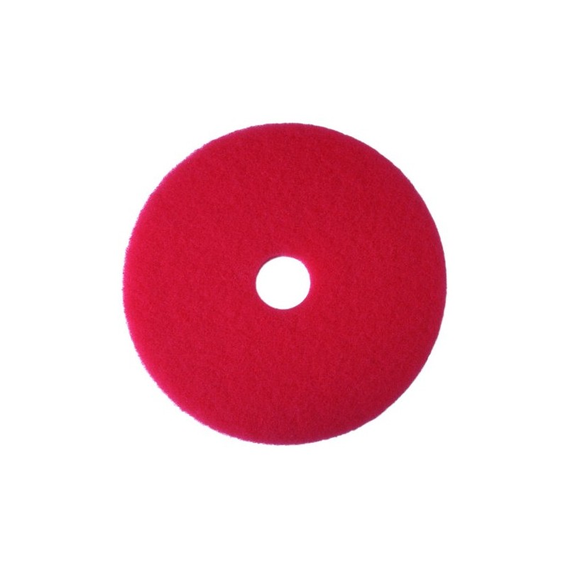 3M Buffer Floor Pad 5100, Red, 16", Removes Soil, Scratches,