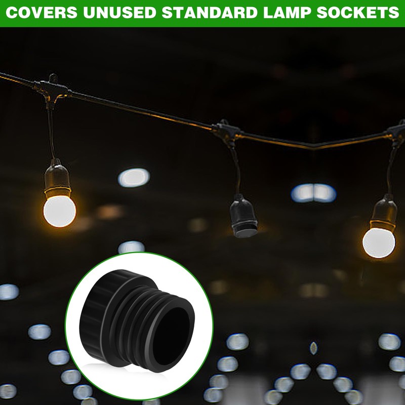 12Pcs Light Socket Covers, Safety Cap Plugs for String Lights,