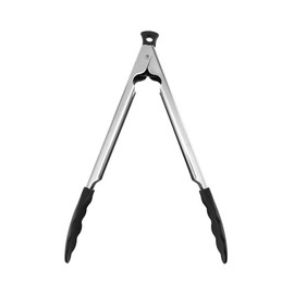 Farberware Professional Stainless Steel Locking Tongs, 11-Inch, Black