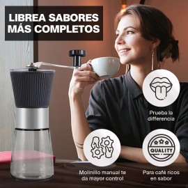 Molino Café Manual Molinillo Especias Cerámica Portátil