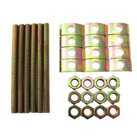 Guifeng 6PCS Solid Half Moon Three in One Connector Large Countertop Combination Furniture Bolt Nut Hardware Table Bed Frame Stair Linkage (8x80mm Bolt, 26x14 Washer, M8 nut, Thread Pitch 1.25)