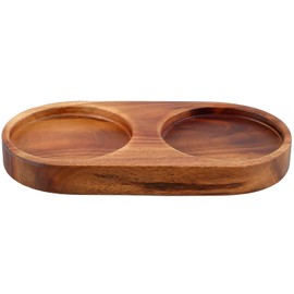 Salt and Pepper Mill Tray Wood Pepper and Salt Mill Holder Exquisite Pepper Grinder Rest Heat Drop Resistant Sturdy Salt and Pepper Grinder Accessories Inner Diameter 6.3cm for Home Kitchens