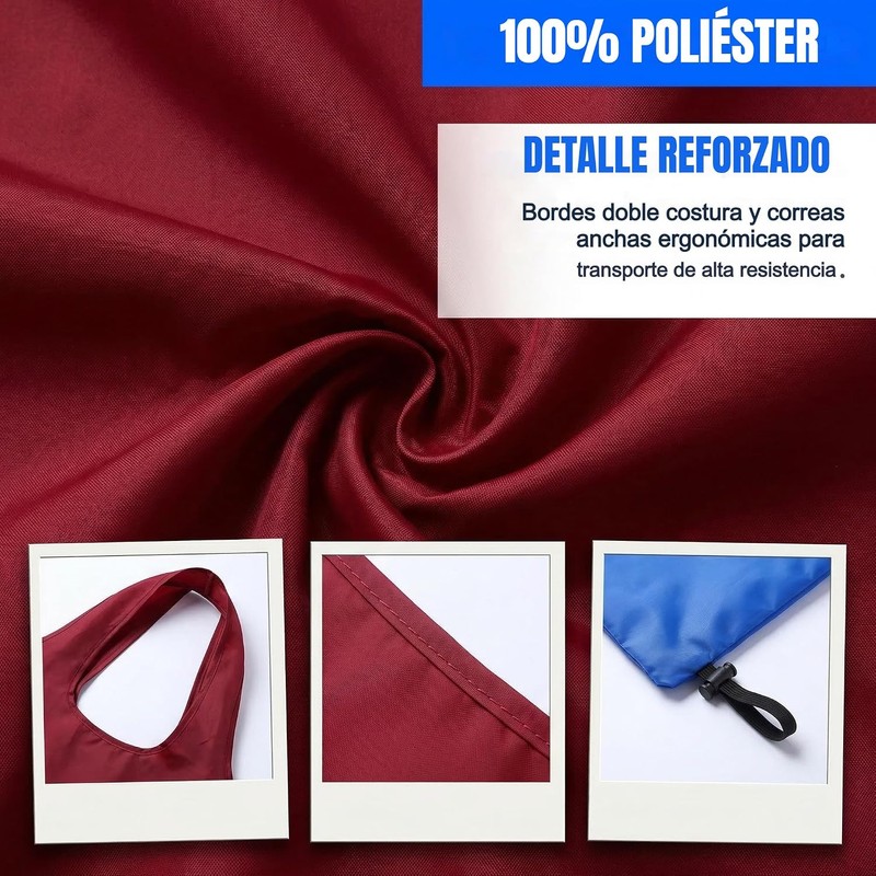 4 Bolsas Compra Reutilizables Plegables Ecológicas Lavables Ligeras