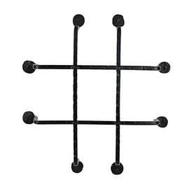 A29 Rectangular Bar Speakeasy Door Grill/Grille, Iron Decorative Grill for Doors, Windows and Gates, Black Powder Coat Finish, 11.5 X 12.25 inches