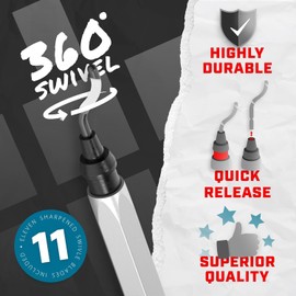 AFA Tooling - Deburring Tool Micro-Polished & Anodized Handle with 11 High-Speed Steel M2 Blades, Deburring Tool 3D Printing, Reamer Tool for Metal, PVC, Copper Pipe, Plastic, Resin & 3D Printed Edges