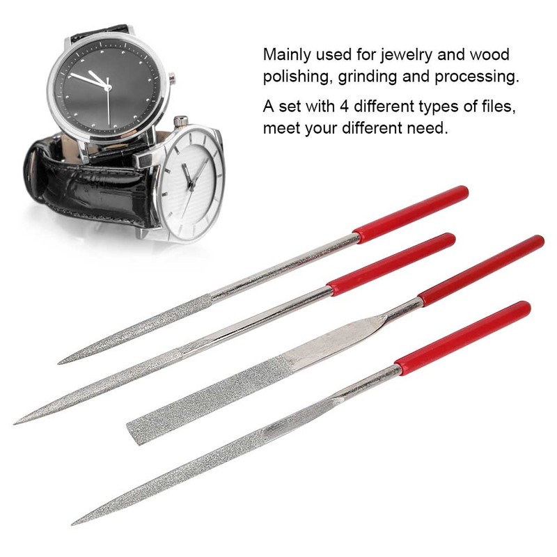 4Pcs Multi Functional File Jewelry Polishing Processing Wood Carving Metal