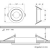 ledscom.de ZOBE II Recessed Ceiling Light Round 107 mm Diameter