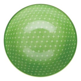 Mikasa Does it All Geometric Green Ceramic Bowl, 15.7 cm Diameter