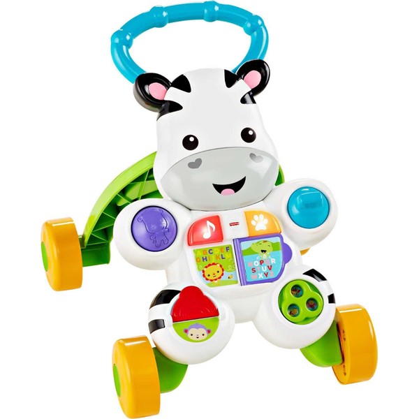 Fisher-Price Baby Push Toy Learn with Me Zebra Walker Musical