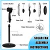 Blosssound 16 Inch Portable Solar Floor Fan Rechargeable Oscillating Standing
